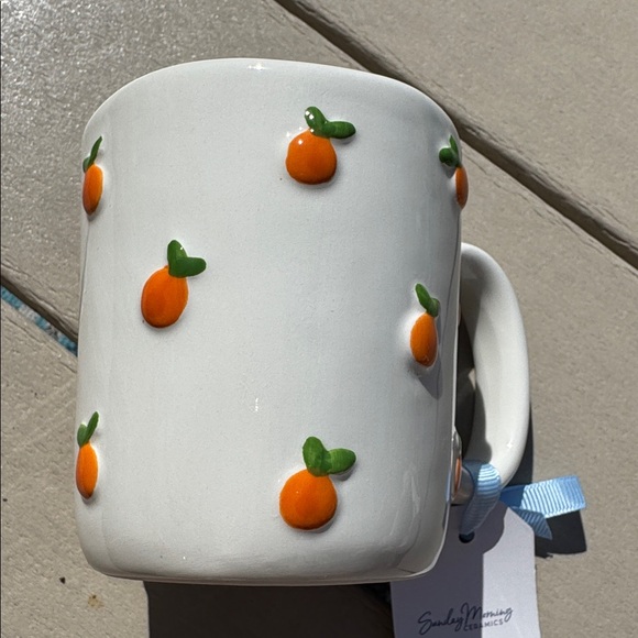 Sunday Morning Ceramics, Ceramic Cup with Flower new coffee tea - Picture 3 of 4